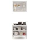 Armário Aéreo Califórnia E Balcão Para Cooktop Flórida Branco