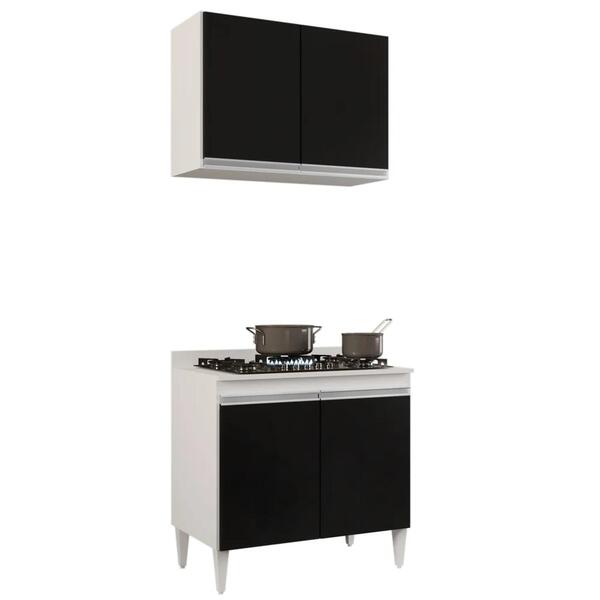 Armário Aéreo Califórnia E Balcão Para Cooktop Flórida Branco