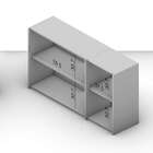 Armário Aéreo Campanele 3 Pt Castanho E Cinza