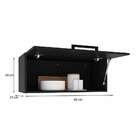 Armário Aéreo Canelone 1 Pt Preto