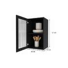 Armário Aéreo Canelone Com Vidro 1 Pt Preto