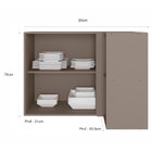 Armário Aéreo Canto 2 Portas 2 Nichos Unna  Fumê