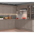 Armário Aéreo Canto 2 Portas 2 Nichos Unna  Fumê