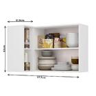 Armário Aéreo Canto 2 Portas Visão Móveis Vicenza Branco