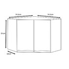 Armário Aéreo Canto 75cm 2 Portas Karen Malbec/avelã - Petern