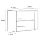 Armário Aéreo Canto Com 2 Portas Evidence Carvalho Poliman Mó