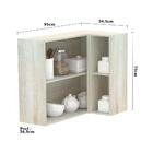 Armário Aéreo Canto Conjugado 2 Portas Lateral Crema Com Bran