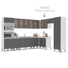 Armário Aéreo Canto De Cozinha 1 Porta 80cm Menu Kitchen Fett