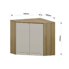 Armário Aéreo Canto Diagonoal 2 Portas Isis Luciane Móveis