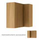 Armário Aéreo de Canto 2 Portas Natural MDF 80x92x52cm Rainha Nesher