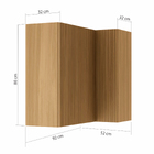 Armário Aéreo de Canto 2 Portas Natural MDF 80x92x52cm Rainha Nesher