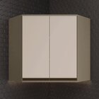 Armário Aéreo Canto Oblíquo 2 Portas 100% Mdf Aurora Duna/cri