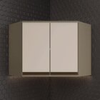 Armário Aéreo Canto Oblíquo 2 Portas 100% Mdf Aurora Duna/cri