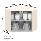 Armário Aéreo Canto Oblíquo 2 Portas Connect - Móveis Henn