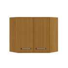 Armário Aéreo Canto Obliquo 2 Portas Criare Freijo/ripado