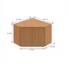 Armário Aéreo Canto Obliquo 2 Portas Em Mdf Florença Móveis S