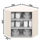 Armário Aéreo Canto Oblíquo 83cm Connect - Móveis Henn