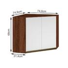 Armario Aereo Canto Obliquo Em Mdf Kali Premium 12209x6 Nicio