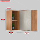 Armário Aéreo Canto Reto 1 Porta 90cm Firenze Demóbile