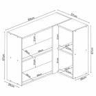 Armário Aéreo Canto Reto 1 Porta 90cm Firenze Demóbile