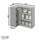 Armário Aéreo Canto Reto 1 Porta Americana - Móveis Henn