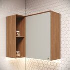 Armário Aéreo Canto Reto 1 Porta Yasmin Espresso Móveis Natur