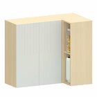 Armário Aéreo Canto Reto 2 Portas Com Nicho Aurora Cinza Cris