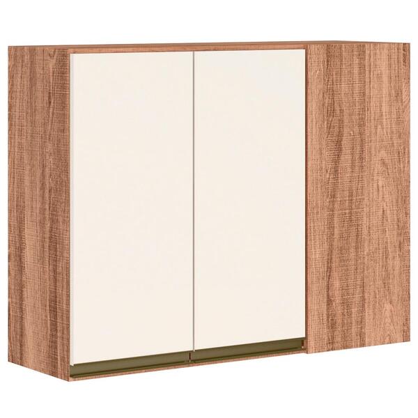 Armario Aereo Canto Reto 2 Portas Em Mdf Kali Premium 12213x6
