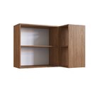 Armário Aéreo Canto Reto 62cm X 98,5cm Giovanna Freijó/cinza