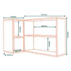 Armario Aereo Canto Reto 98 Cm Mdp Glor Agl03 Mxm