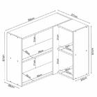 Armário Aéreo Canto Reto Firenze 1 Porta - Demóbile