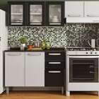 Armário Aéreo Cecil 3 Pt Branco E Preto (53x120)