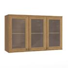 Armário Aéreo Celeste Kappesberg 100% Mdf 3 Portas Com Vidro