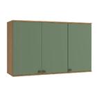 Armário Aéreo Celeste Kappesberg 100% Mdf 3 Portas Nogueira/v