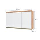 Armário Aéreo Chardonnay 3 Pt Castanho E Branco