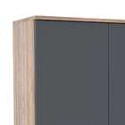 Armário Aéreo Cheff Master Ii 2 Pt Grafite E Carvalho