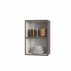 Armário Aéreo Com 1 Porta E Prateleira Evidence Amêndoa Polim