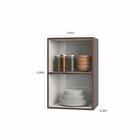 Armário Aéreo Com 1 Porta E Prateleira Evidence Amêndoa Polim