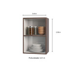 Armário Aéreo Com 1 Porta E Prateleira Evidence Amêndoa Polim