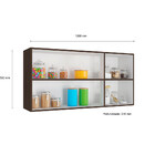 Armário Aéreo Com 3 Portas E Prateleira 120cm Evidence Amêndo