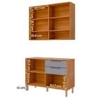 Armario Aereo Com Balcão Divina 120cm Com 4 Portas 2 Gavetas