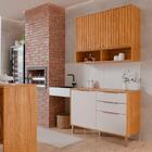 Armario Aereo Com Balcão Divina 120cm Com 4 Portas 2 Gavetas