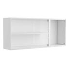 Armário Aéreo Com Balcão Evidence Aço 120cm 2 Portas Branco/p