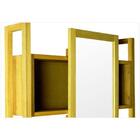 Armário Aéreo Com Espelho Gourmet Aquiles Stain Amarelo - Mão