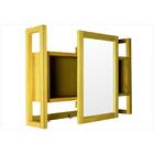 Armário Aéreo Com Espelho Gourmet Aquiles Stain Amarelo - Mão