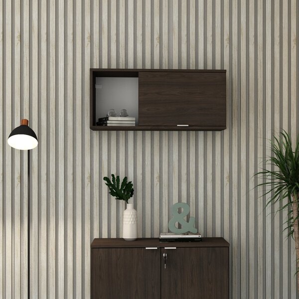 Armário Aéreo Com Nicho E Porta Basculante 35cm X 80cm X 35cm