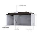 Armário Aéreo Com Nicho E Porta Basculante 35cm X 80cm X 35cm