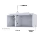 Armário Aéreo Com Nicho E Porta Basculante 35cm X 80cm X 35cm