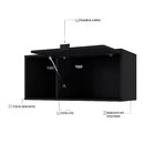 Armário Aéreo Com Nicho E Porta Basculante 35cm X 80cm X 35cm