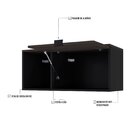 Armário Aéreo Com Nicho E Porta Basculante 35cm X 80cm X 35cm